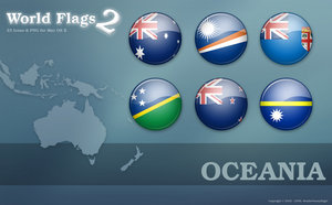 Флаги стран Океании png