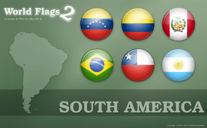 Флаги стран Южной Америки png