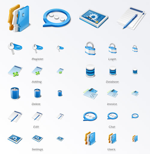 Бесплатный набор иконок Application icon set