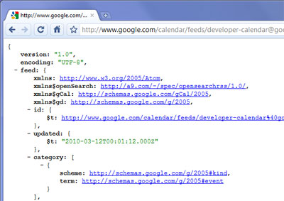 Google Chrome JSONView