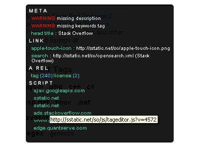 Google Chrome Meta SEO Inspector